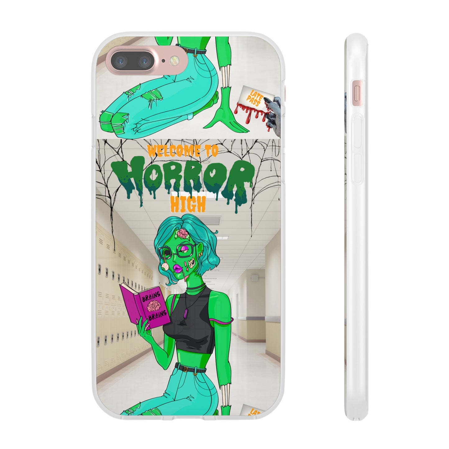 Horror high zombie girl Flexi Cases