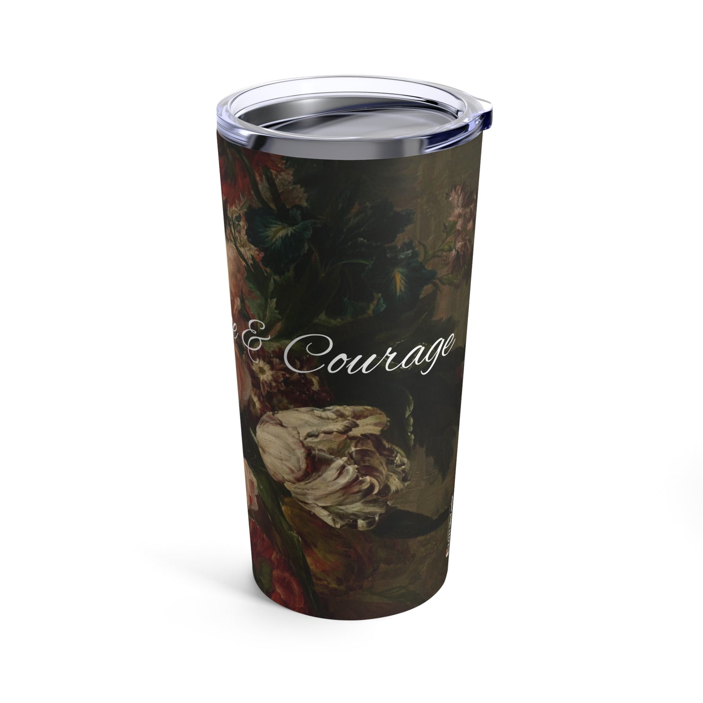 Wisdom Grace Courage Vintage Rose Tumbler 20oz