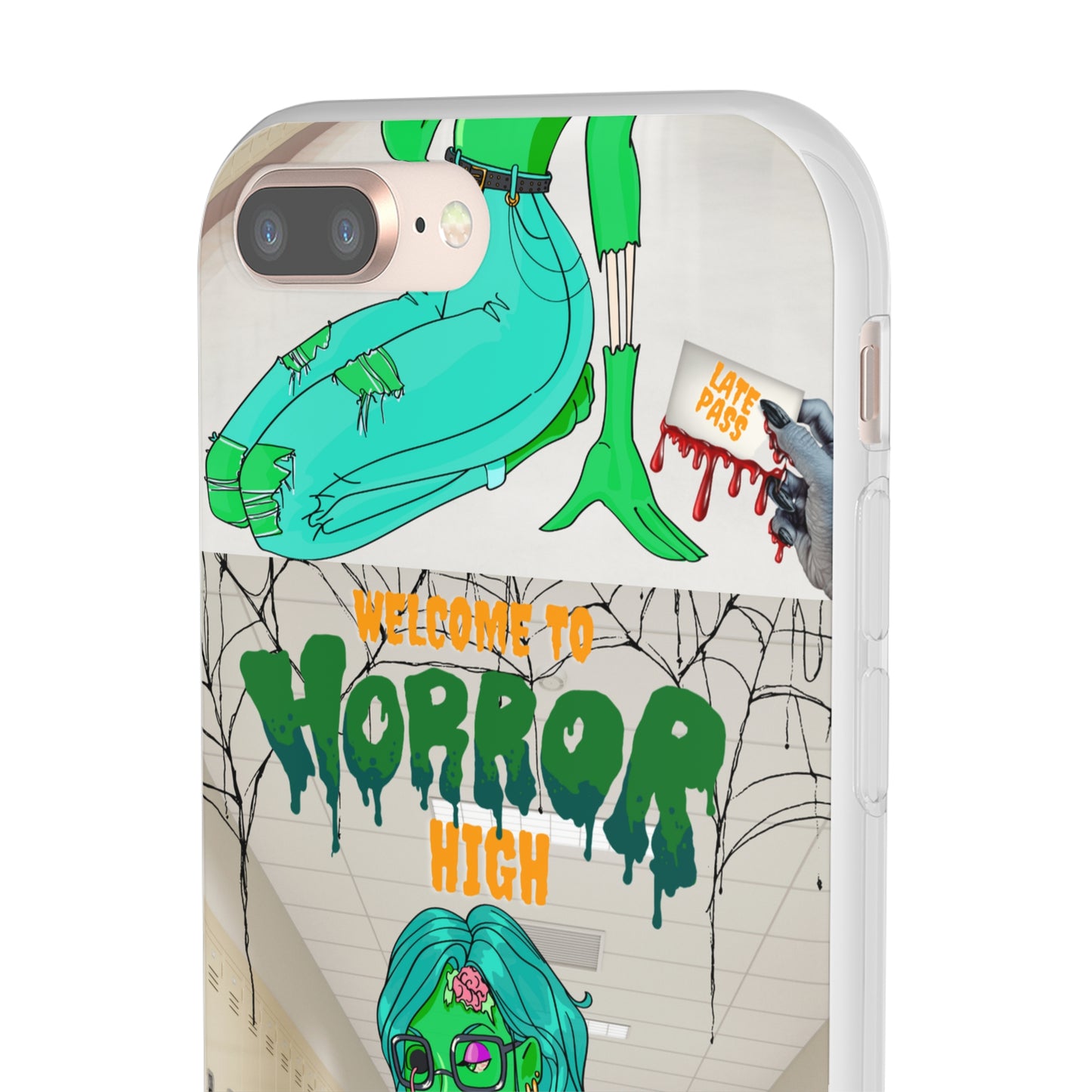 Horror high zombie girl Flexi Cases