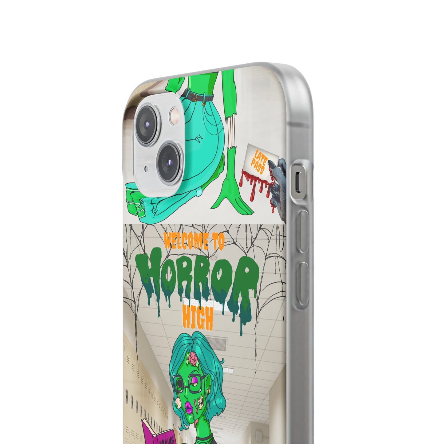 Horror high zombie girl Flexi Cases