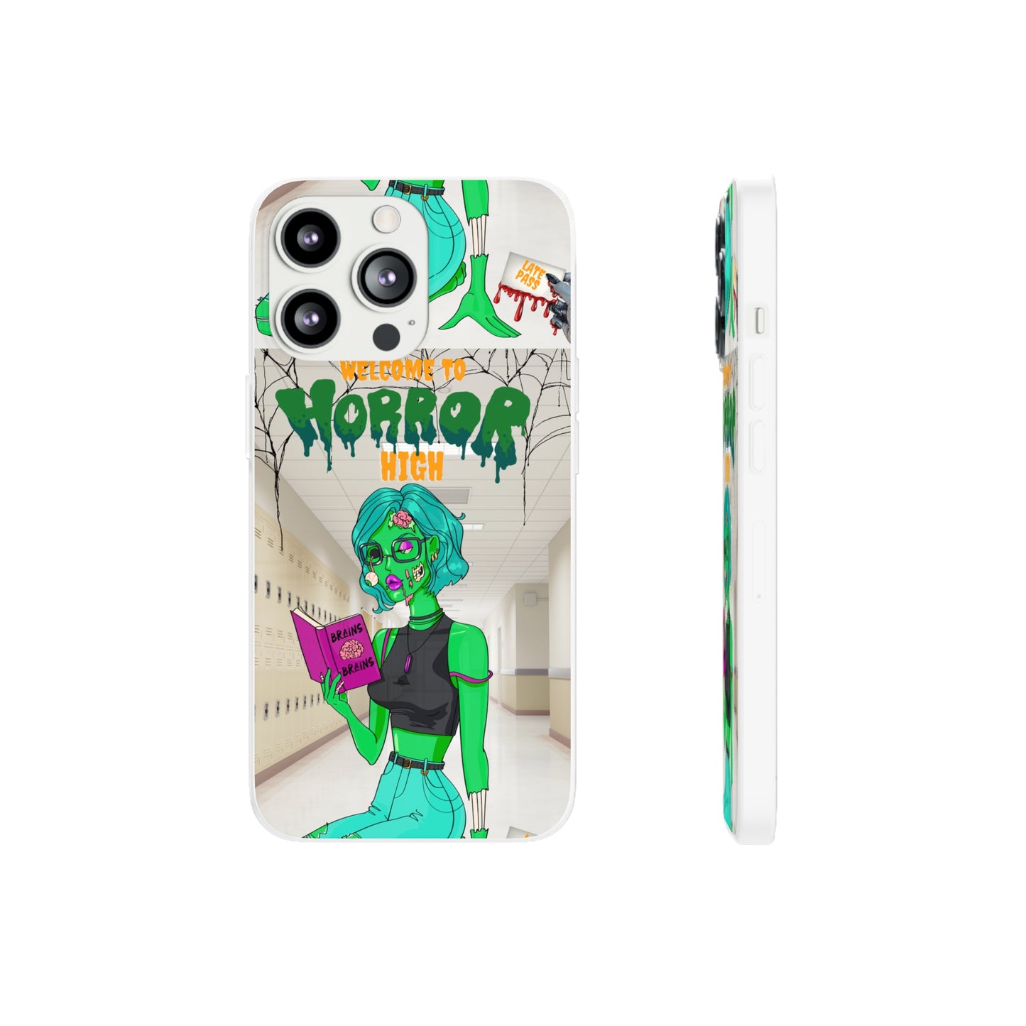 Horror high zombie girl Flexi Cases