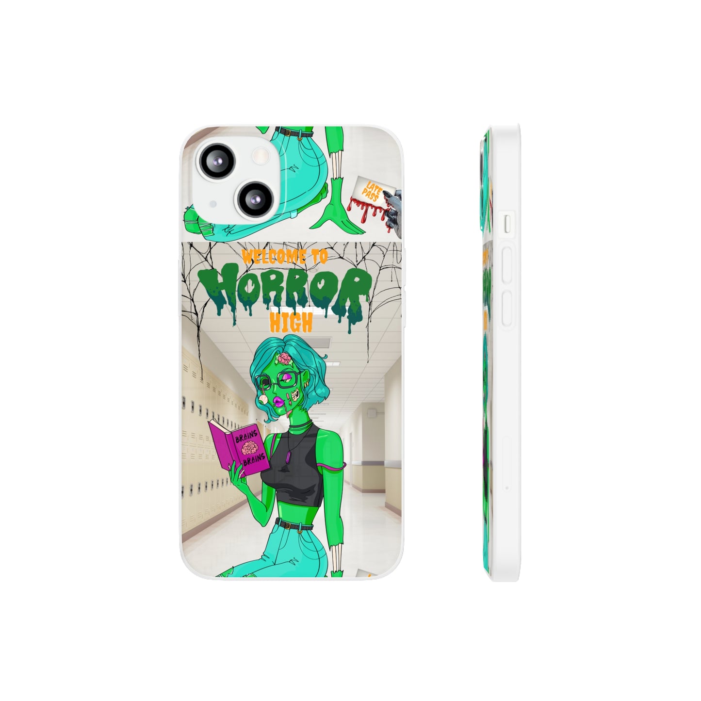 Horror high zombie girl Flexi Cases