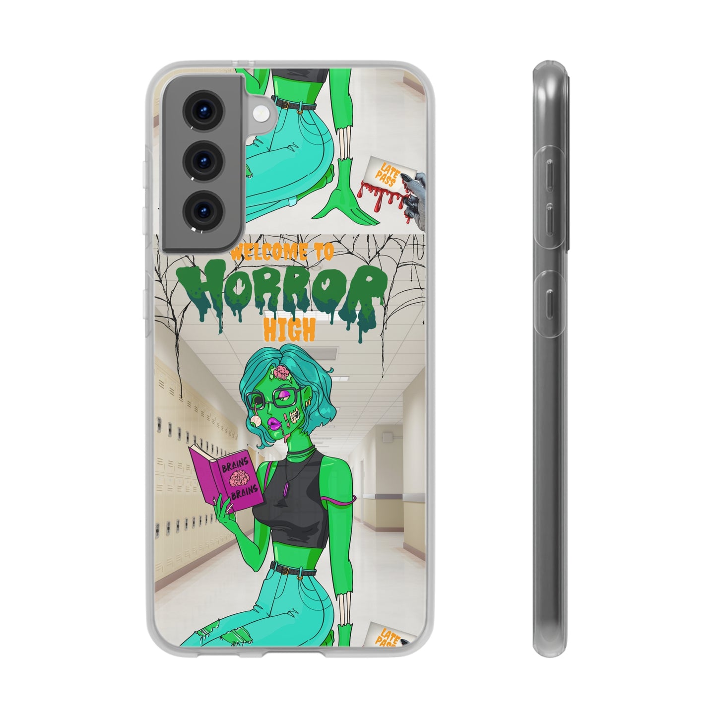 Horror high zombie girl Flexi Cases