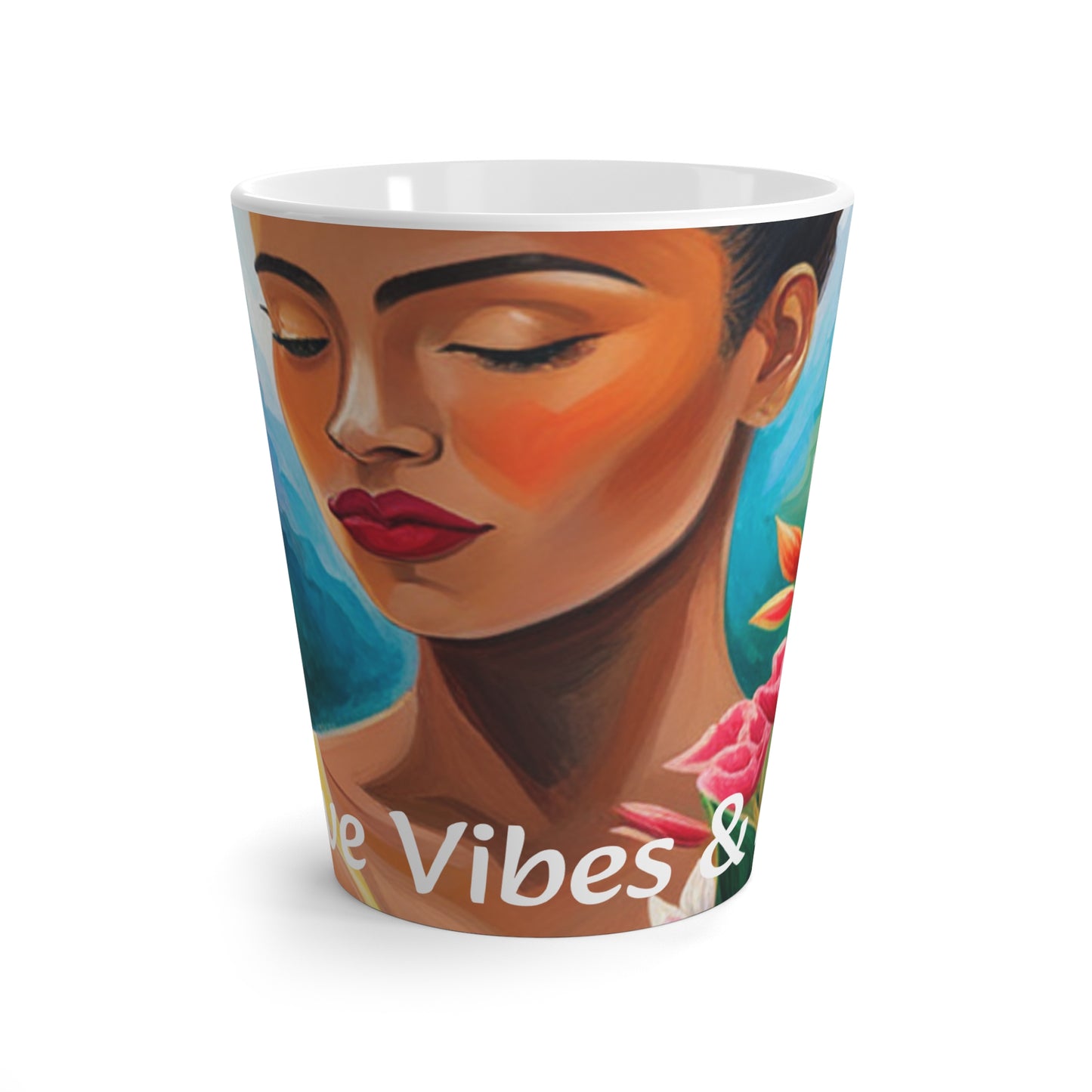 Positive Vibes & Peace Latte Mug