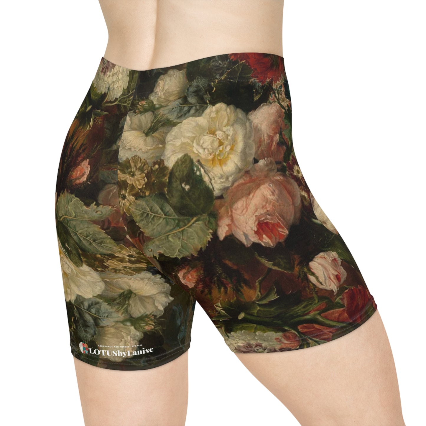 Vintage Rose Women's Biker Shorts (AOP)