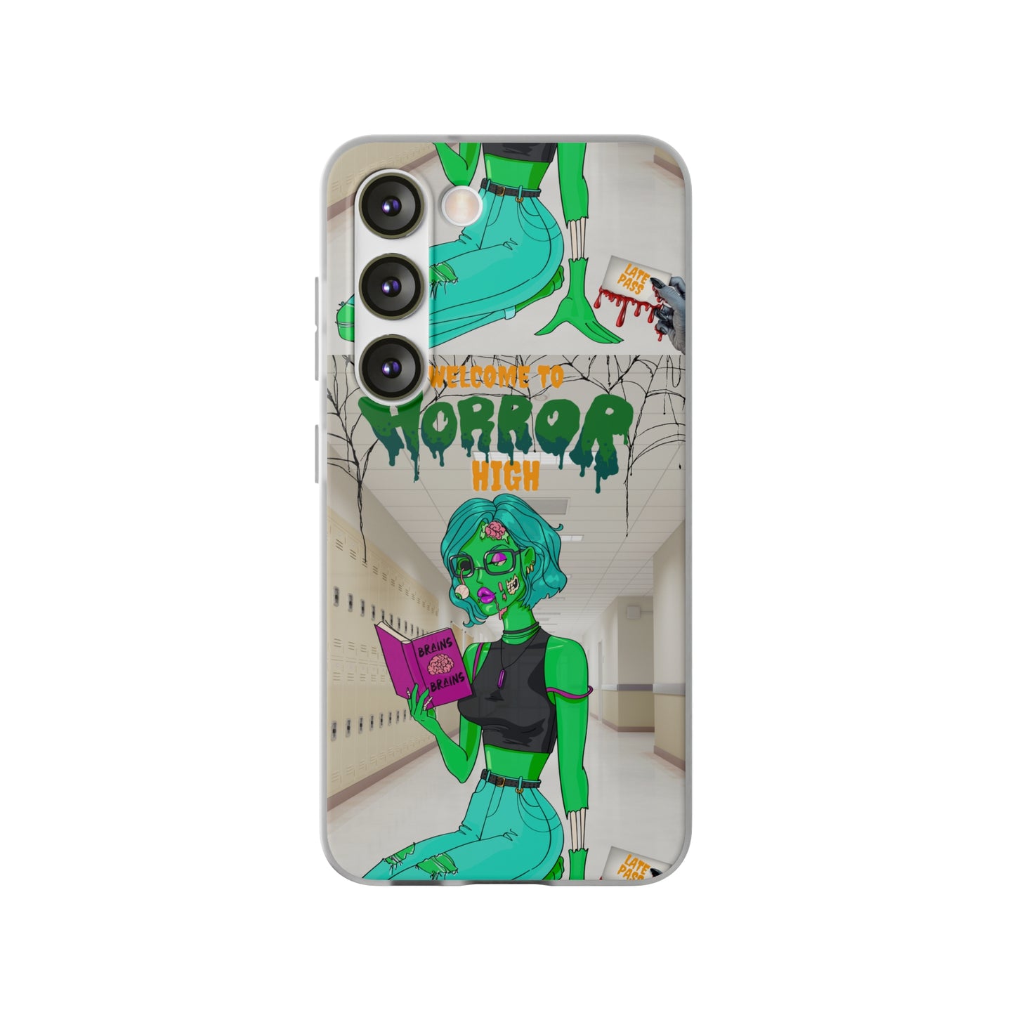 Horror high zombie girl Flexi Cases