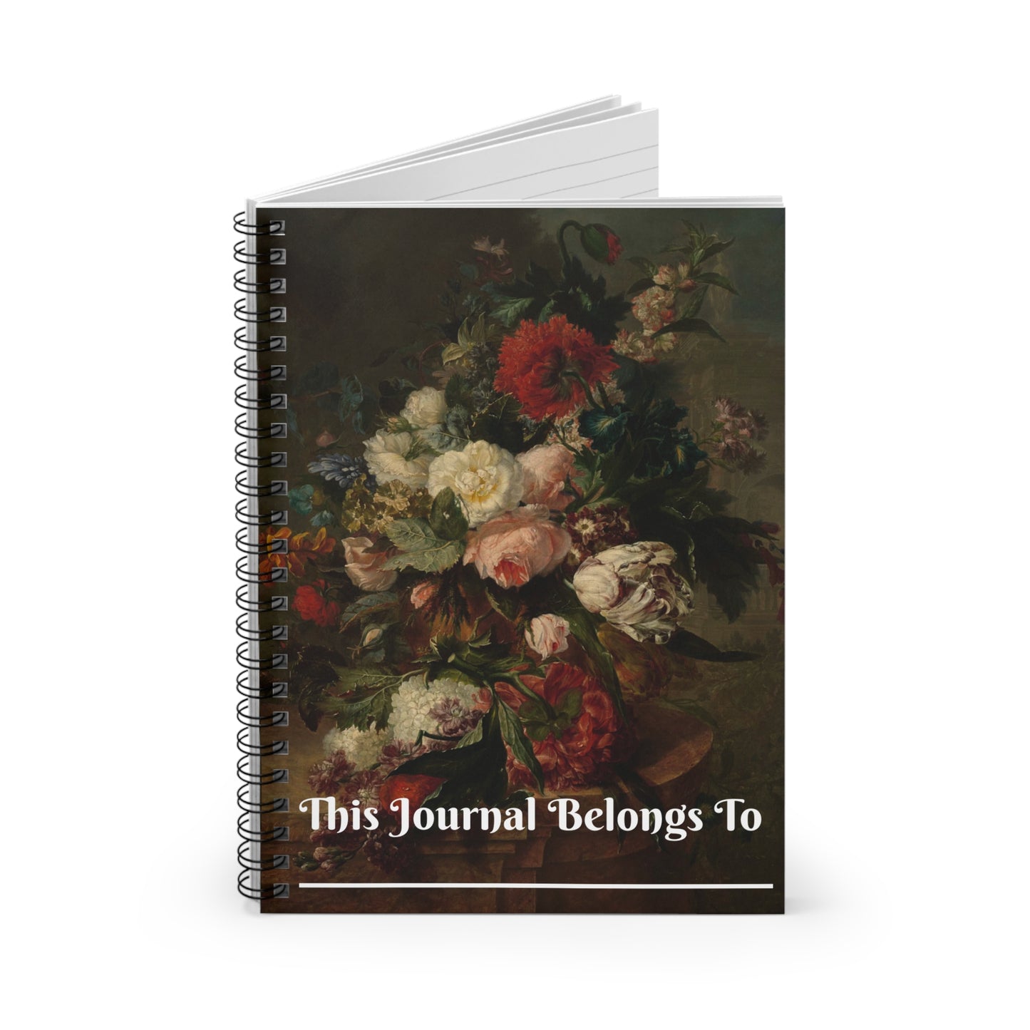 Vintage rose Spiral Notebook - Ruled Line