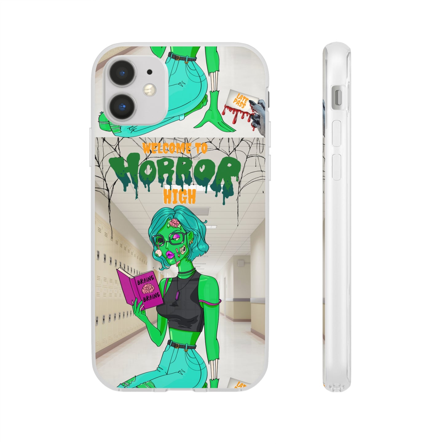 Horror high zombie girl Flexi Cases