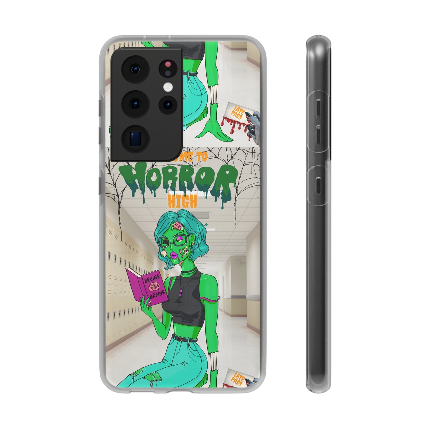 Horror high zombie girl Flexi Cases