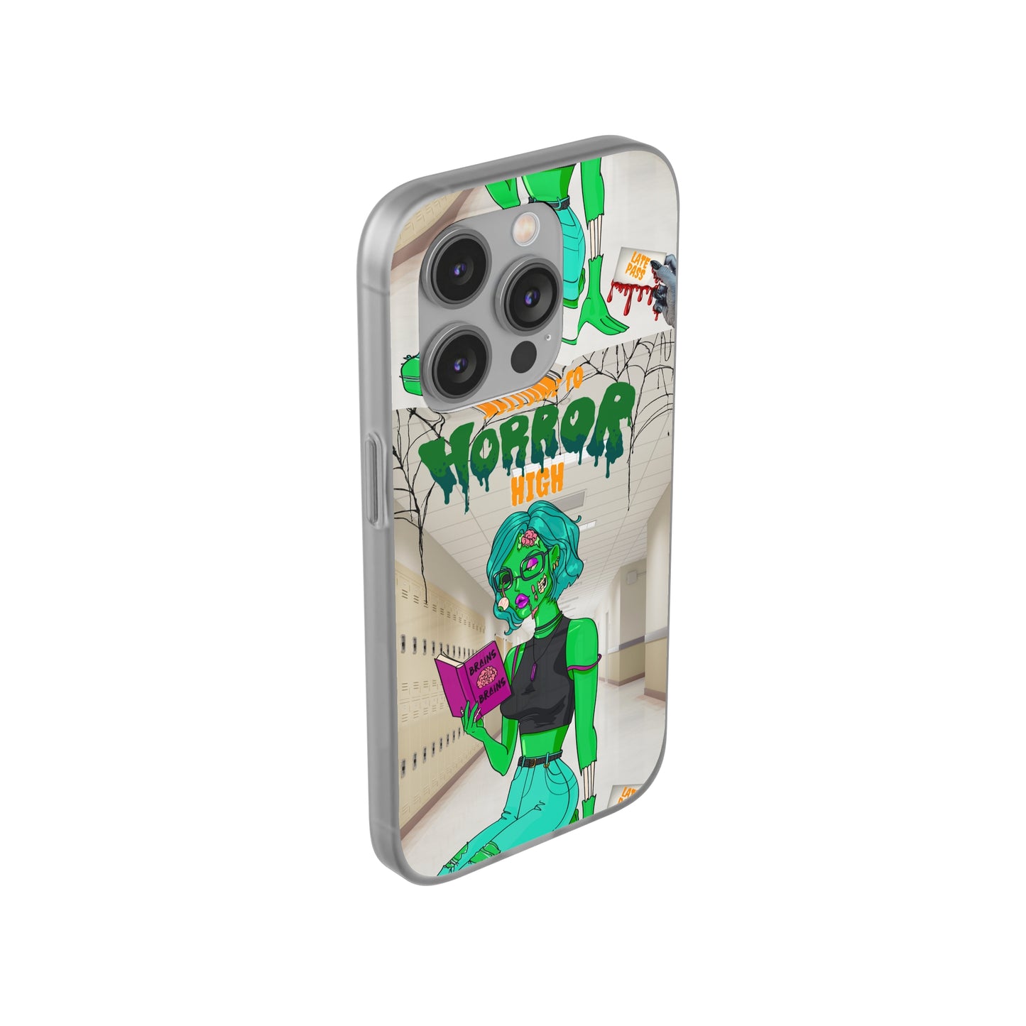 Horror high zombie girl Flexi Cases