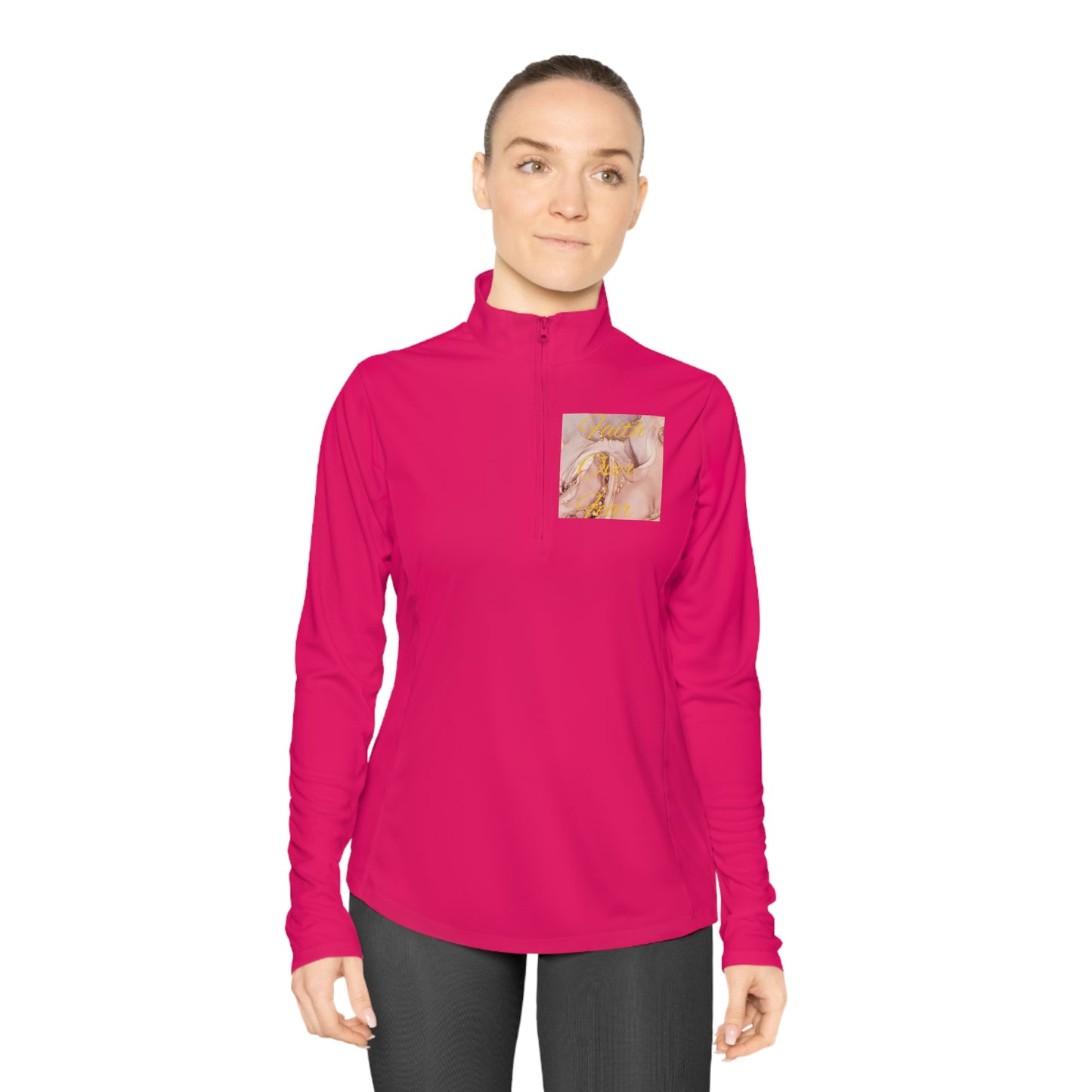 Faith over fear Ladies Quarter-Zip Pullover