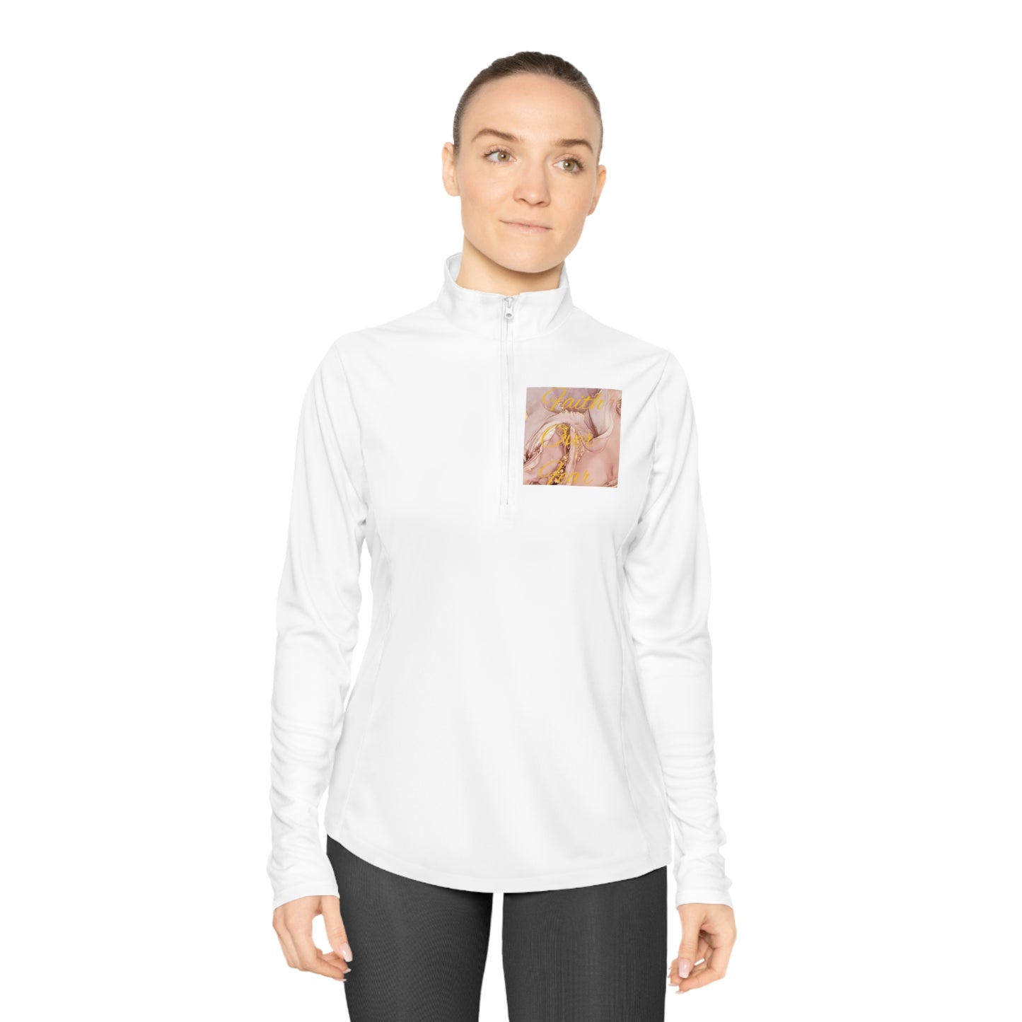 Faith over fear Ladies Quarter-Zip Pullover