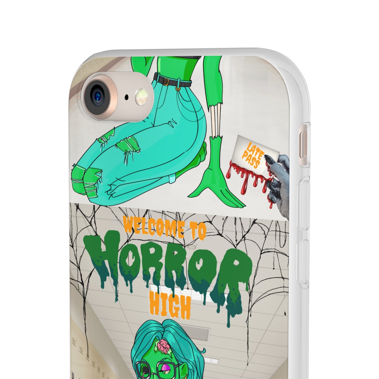 Horror high zombie girl Flexi Cases