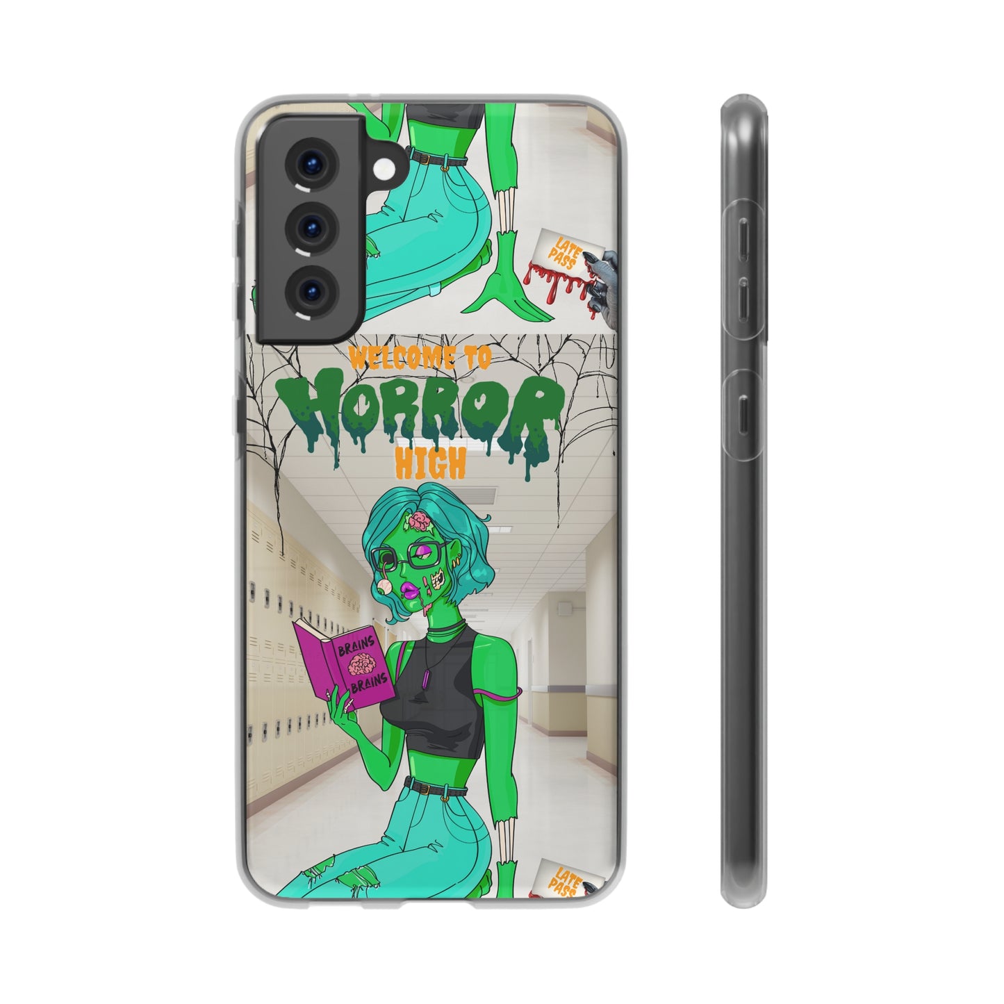 Horror high zombie girl Flexi Cases