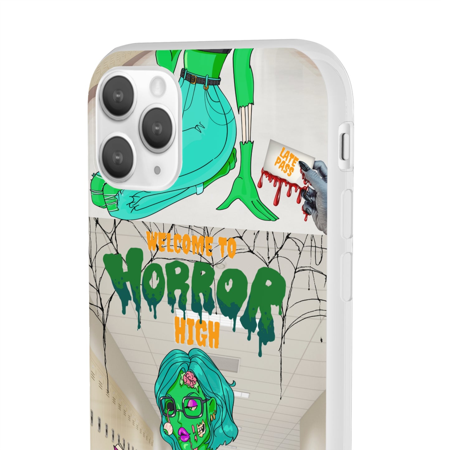 Horror high zombie girl Flexi Cases