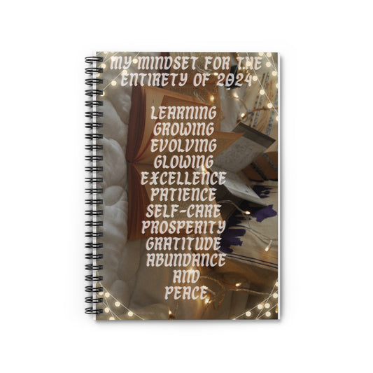 2024 mindset inspirational Spiral Notebook - Ruled Line