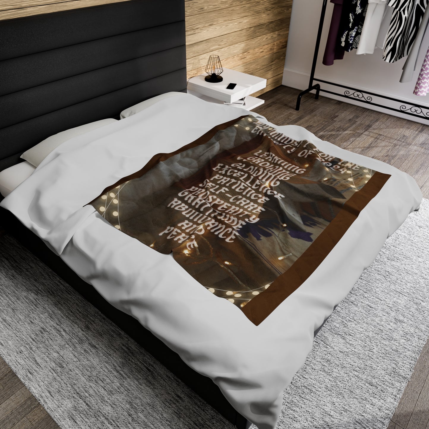 2024 mindset inspirational Velveteen Plush Blanket