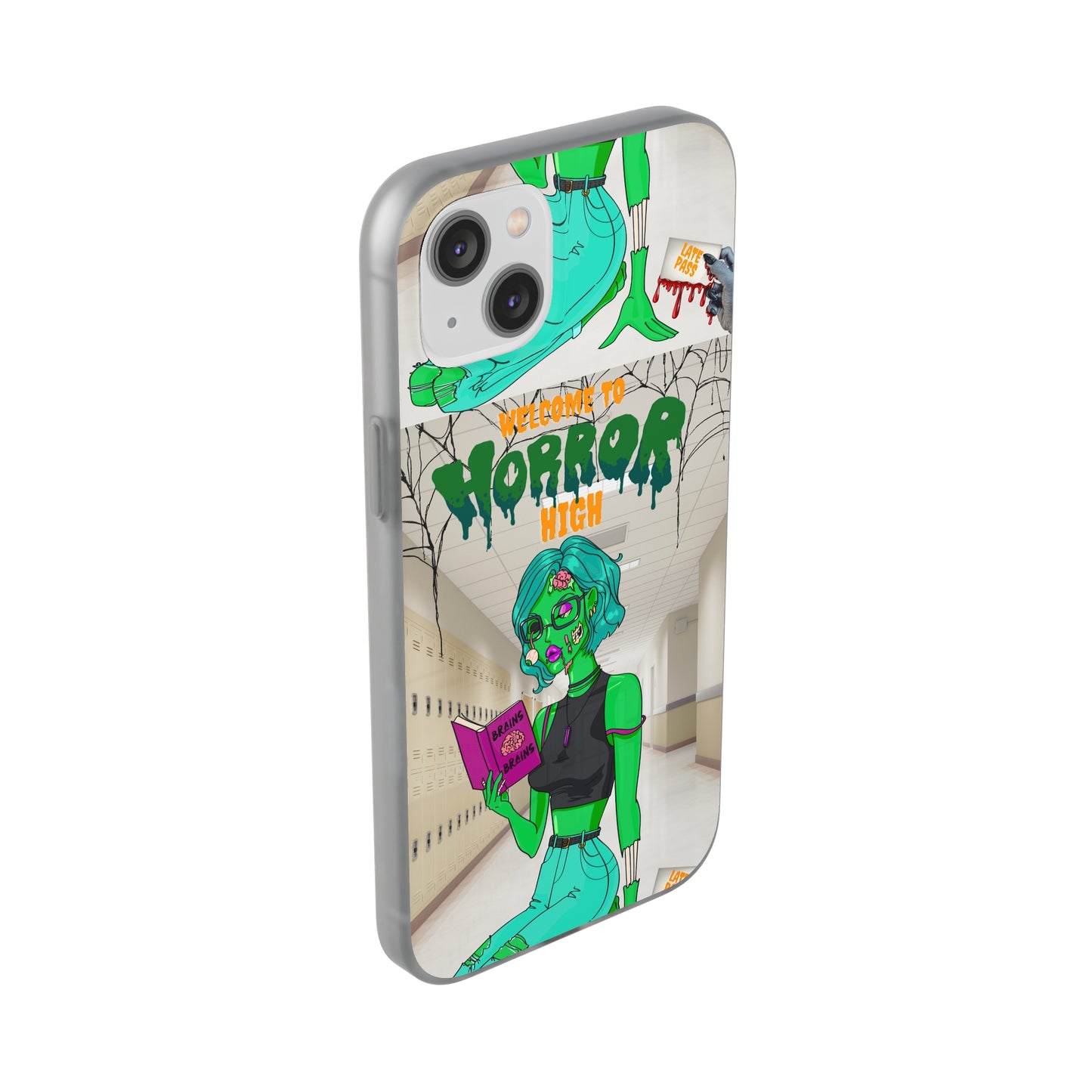 Horror high zombie girl Flexi Cases