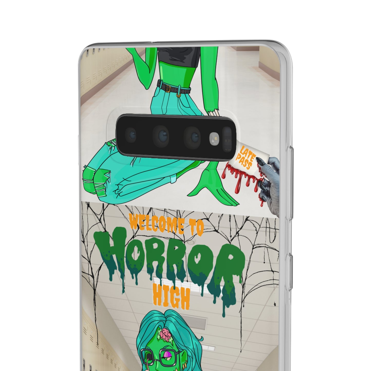 Horror high zombie girl Flexi Cases