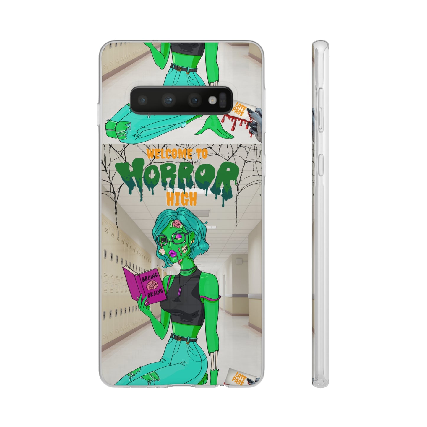 Horror high zombie girl Flexi Cases