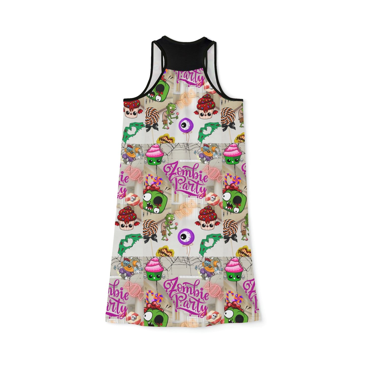 Horror high zombie girl Women's Racerback Dress (AOP)