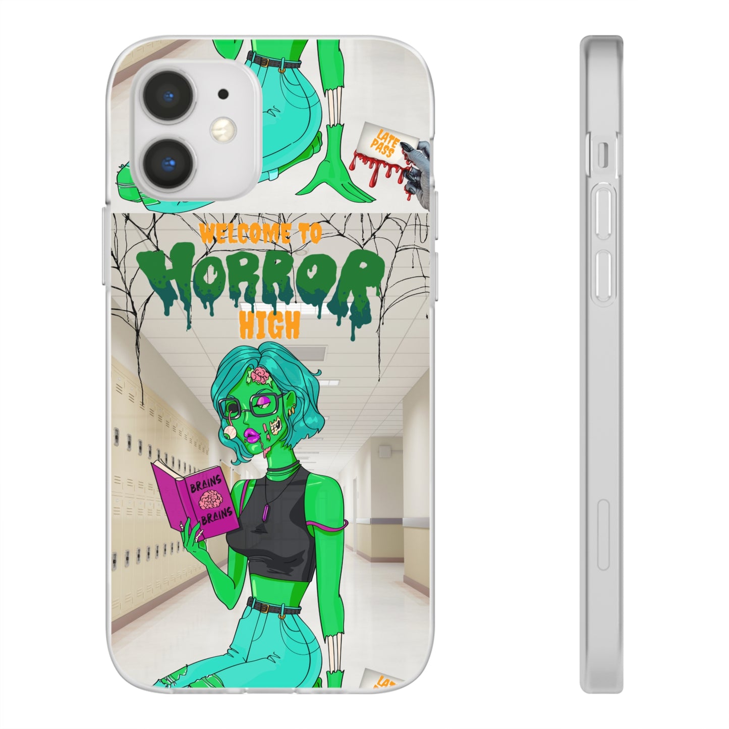 Horror high zombie girl Flexi Cases