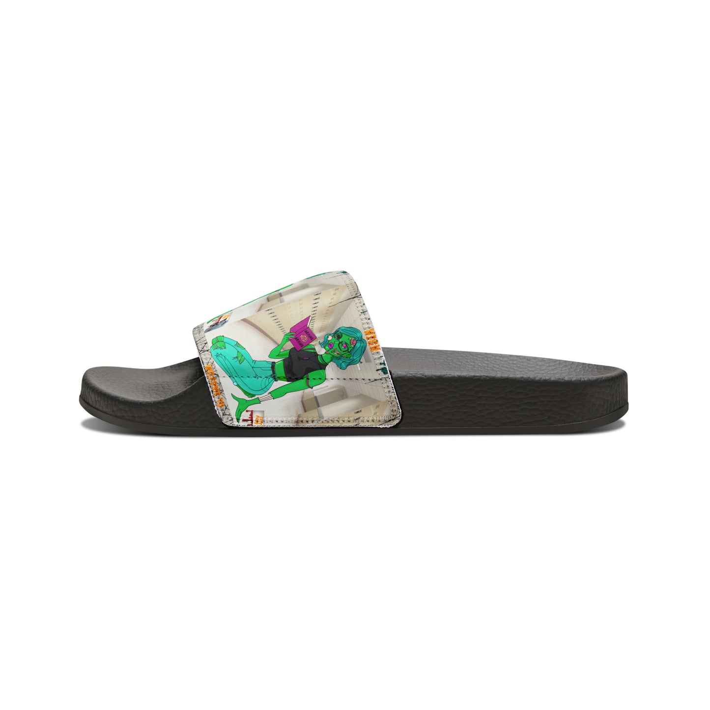 Horror high zombie girl Women's PU Slide Sandals