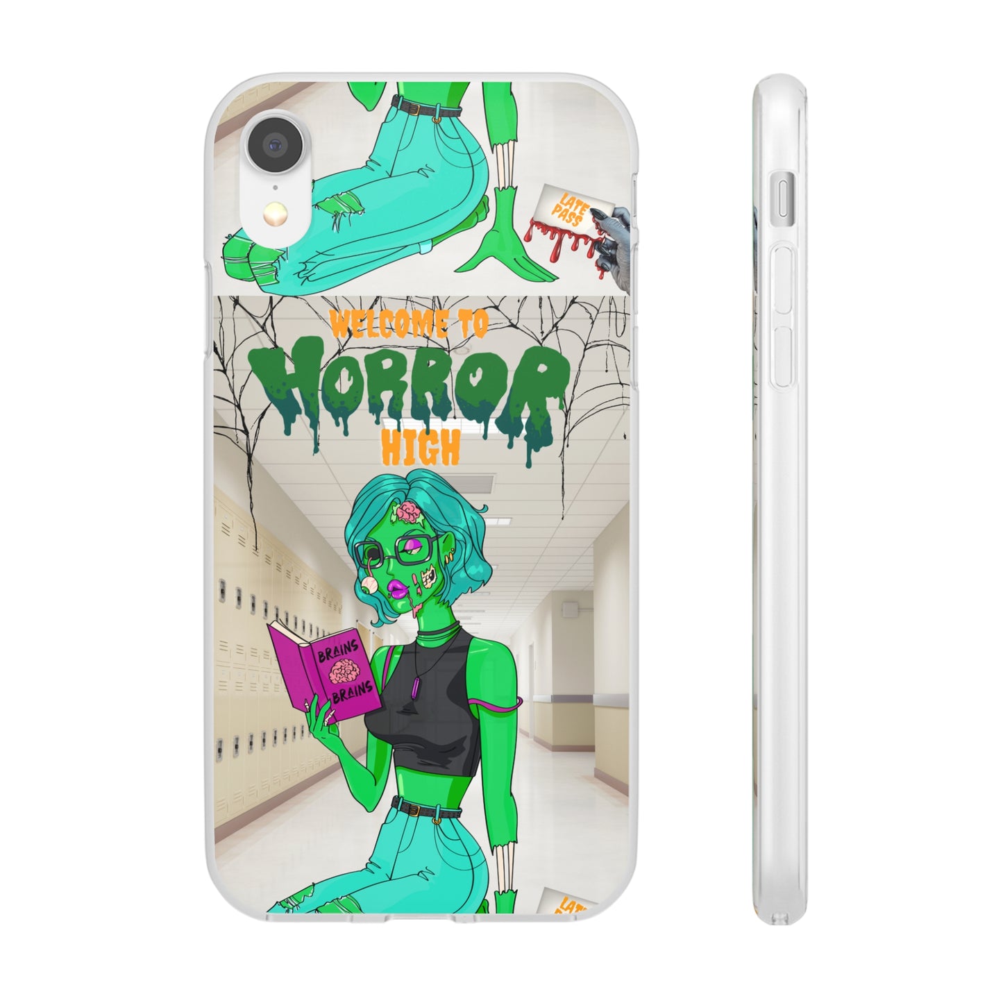 Horror high zombie girl Flexi Cases