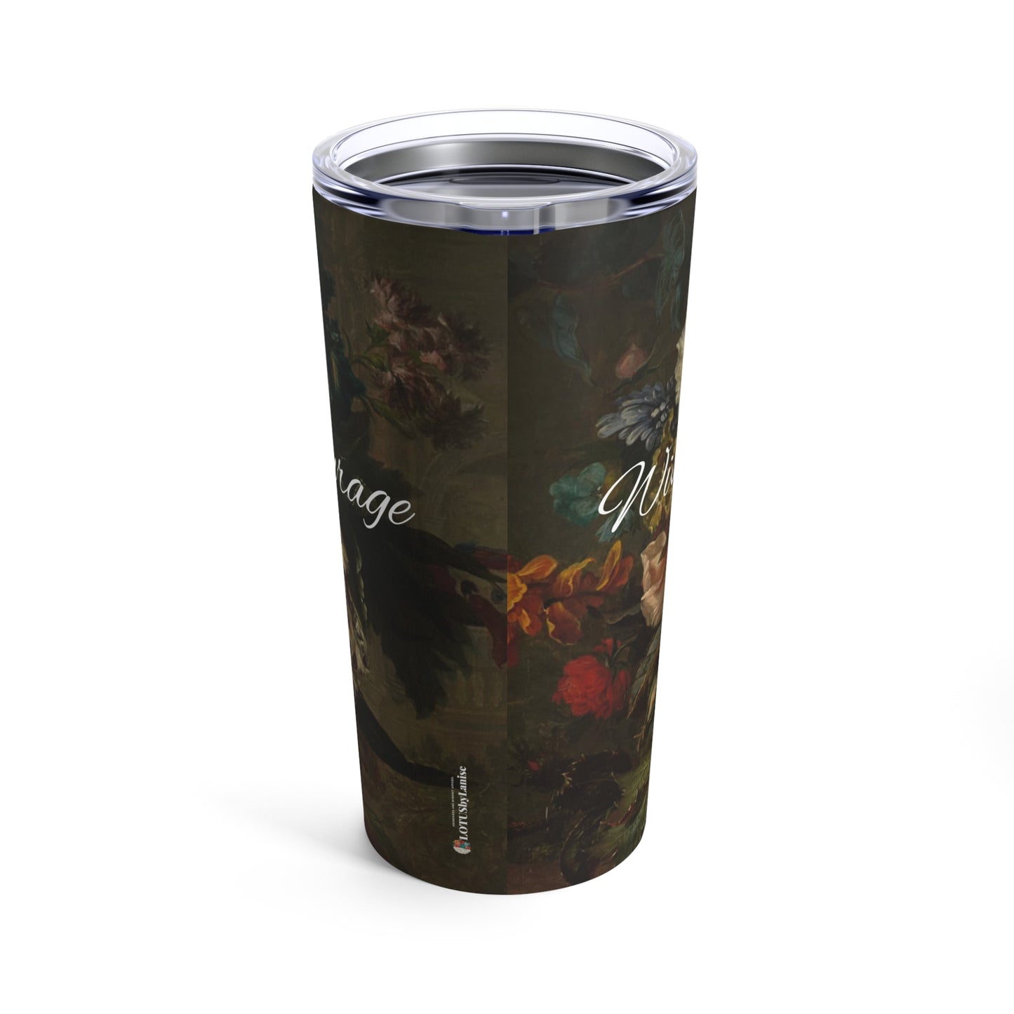 Wisdom Grace Courage Vintage Rose Tumbler 20oz