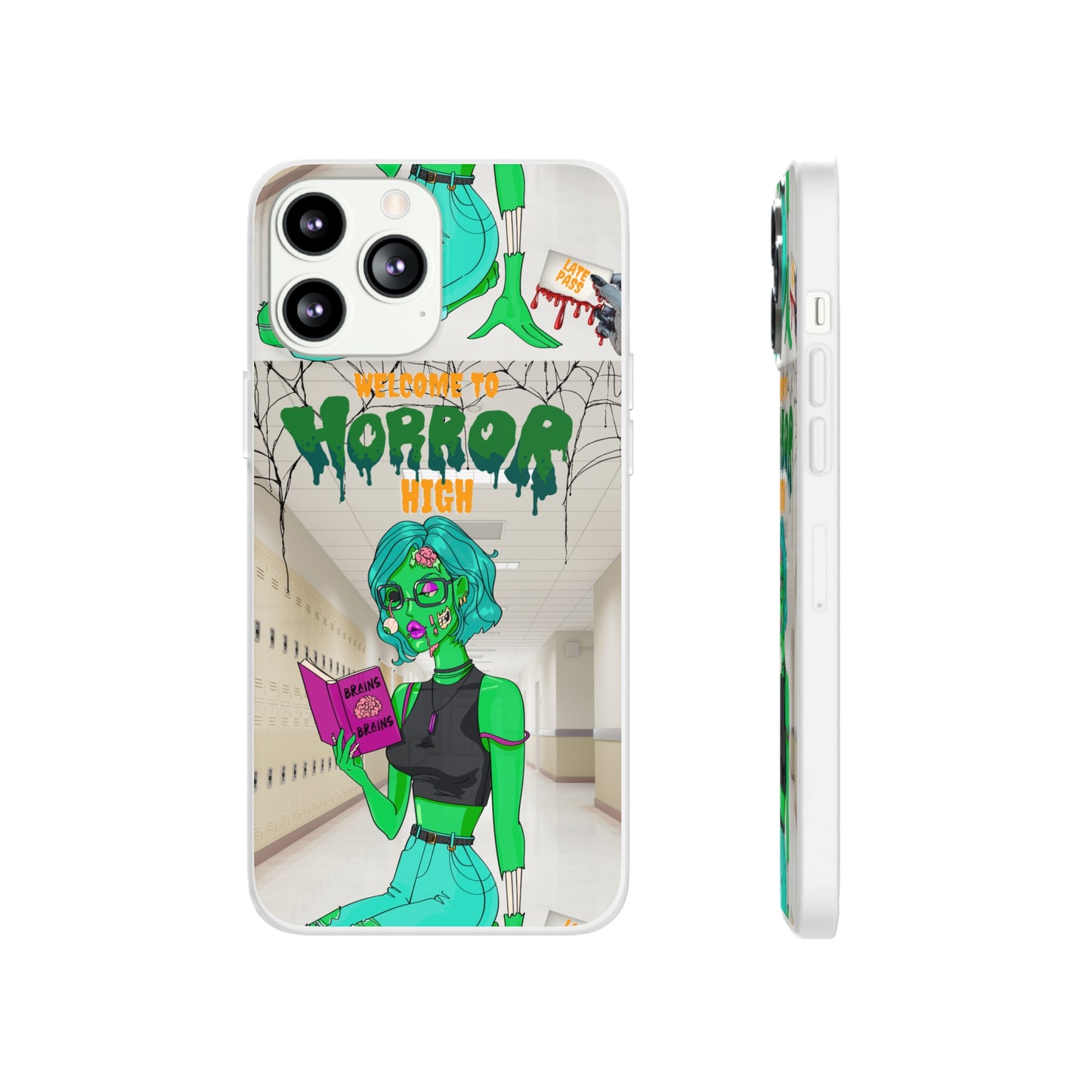 Horror high zombie girl Flexi Cases