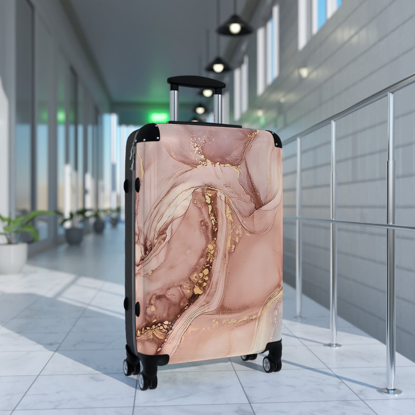 Pink Marble Suitcase