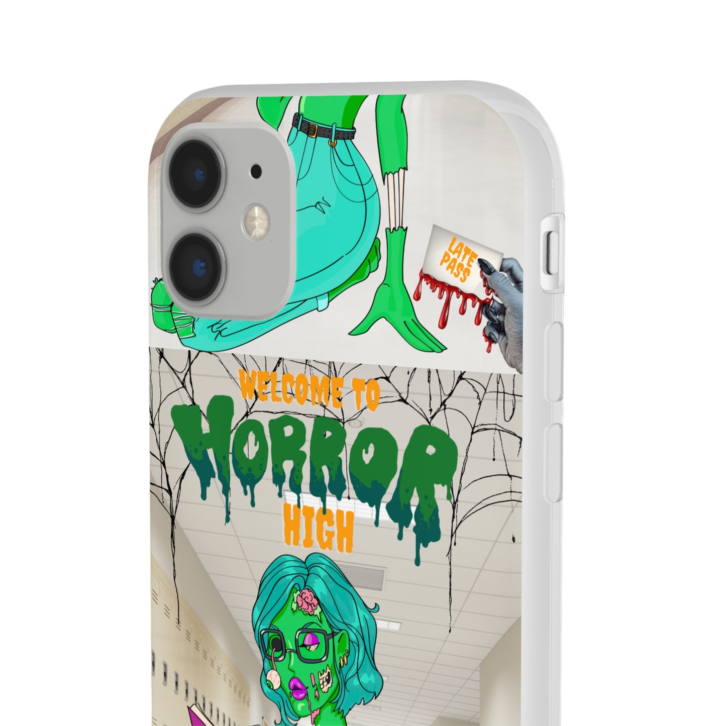 Horror high zombie girl Flexi Cases