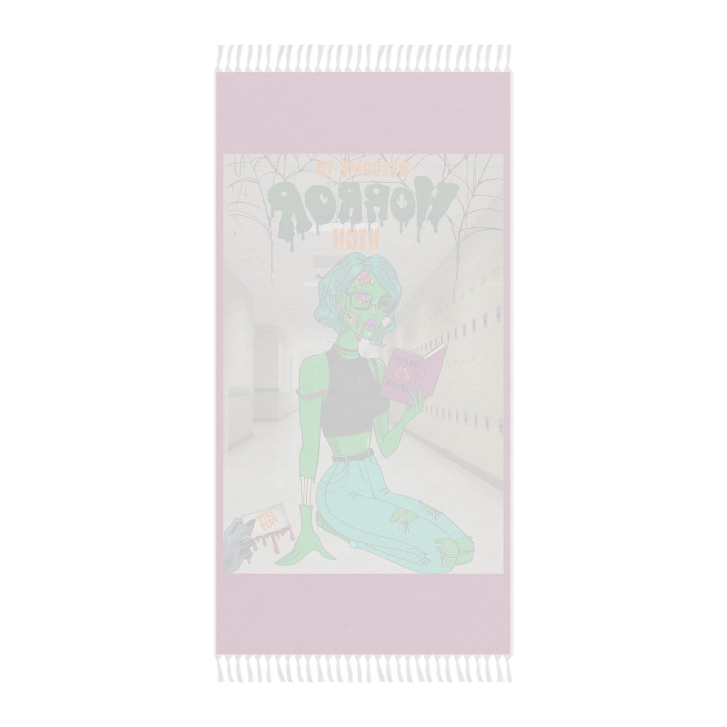 Horror high zombie girl Boho Beach Cloth