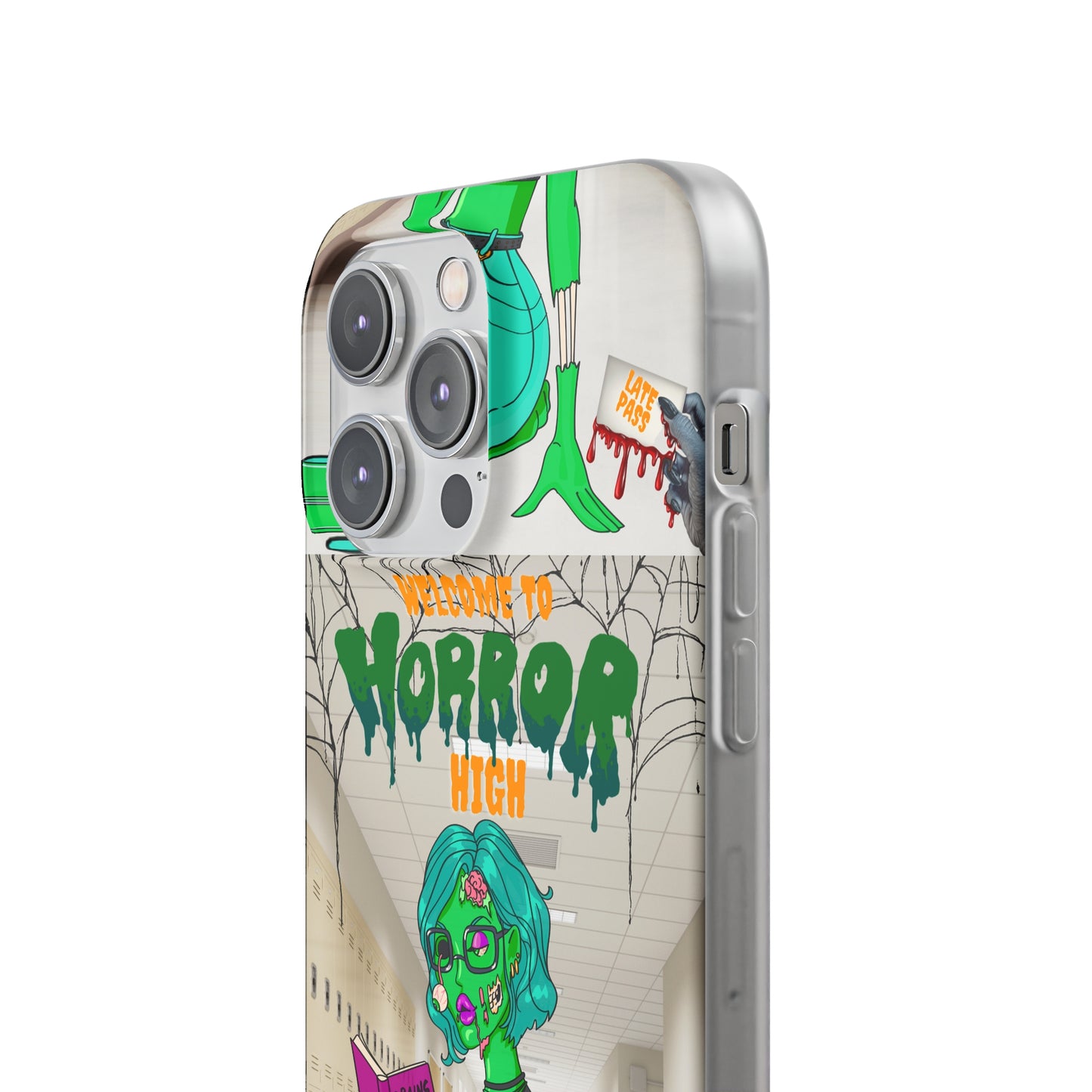 Horror high zombie girl Flexi Cases