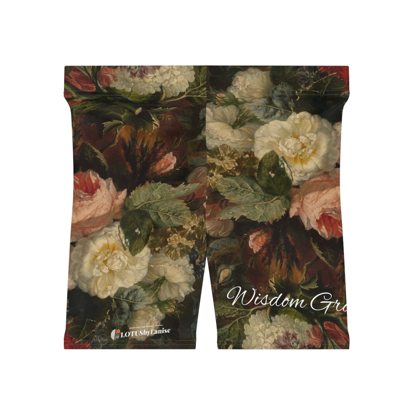 Wisdom grace Courage Vintage Rose Women's Biker Shorts