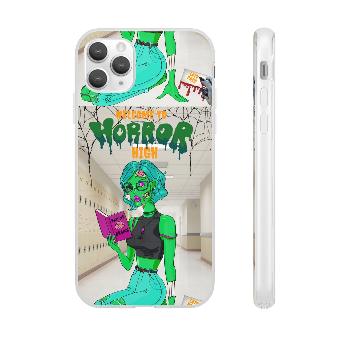 Horror high zombie girl Flexi Cases