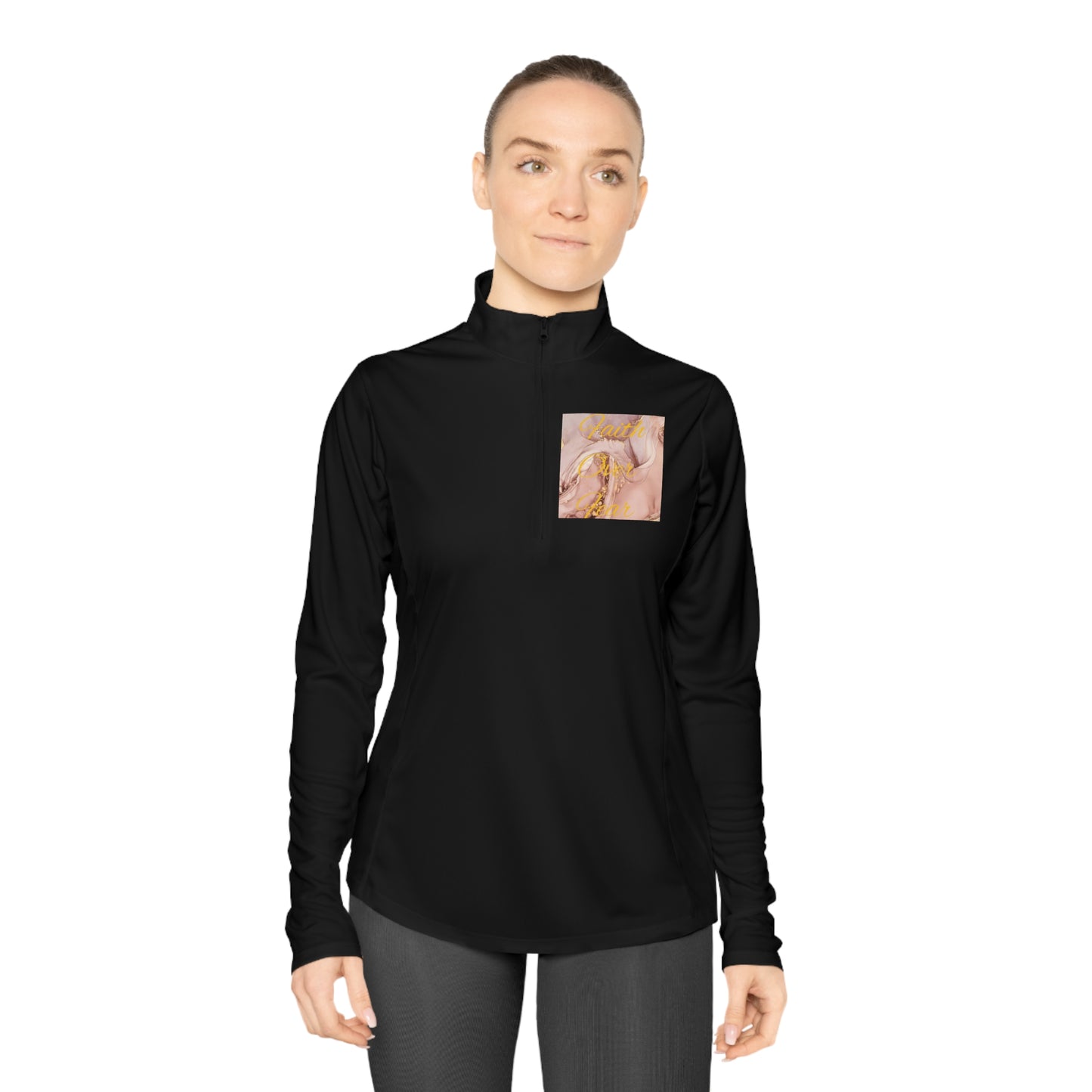 Faith over fear Ladies Quarter-Zip Pullover