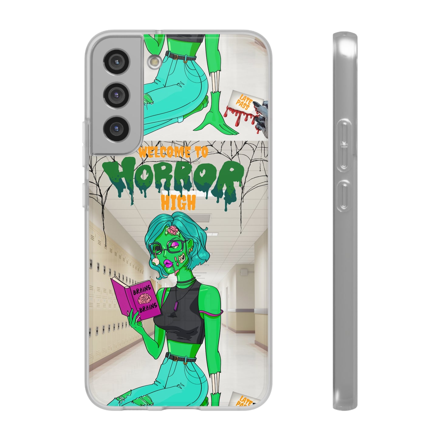 Horror high zombie girl Flexi Cases