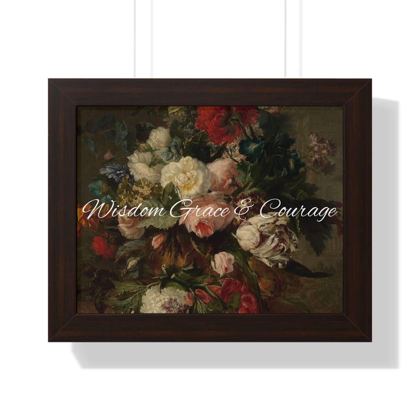 Wisdom grace courage Framed Horizontal Poster