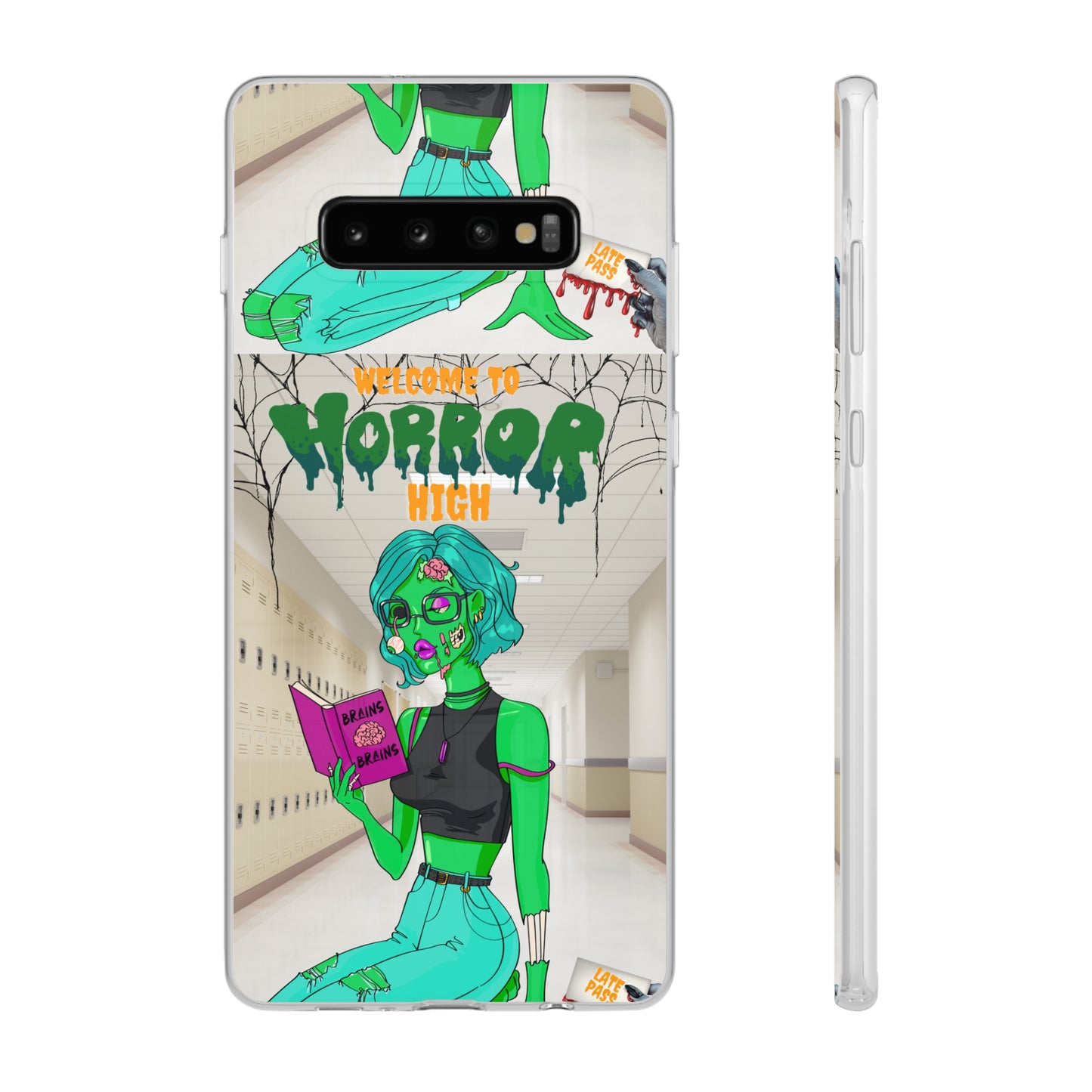 Horror high zombie girl Flexi Cases