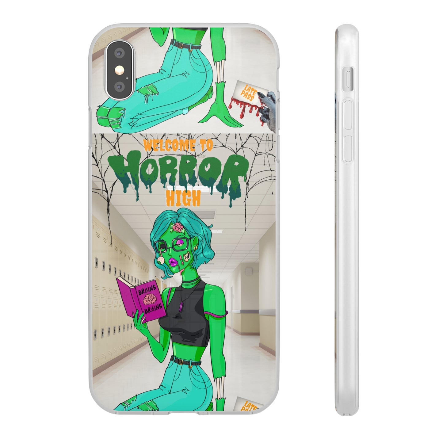 Horror high zombie girl Flexi Cases