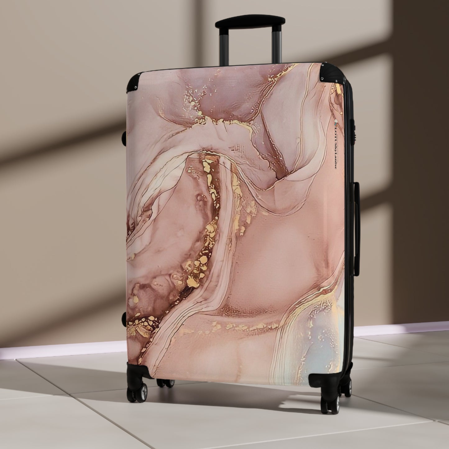 Pink Marble Suitcase