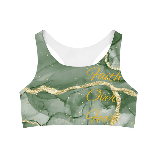 Faith over fear Seamless Sports Bra (AOP)