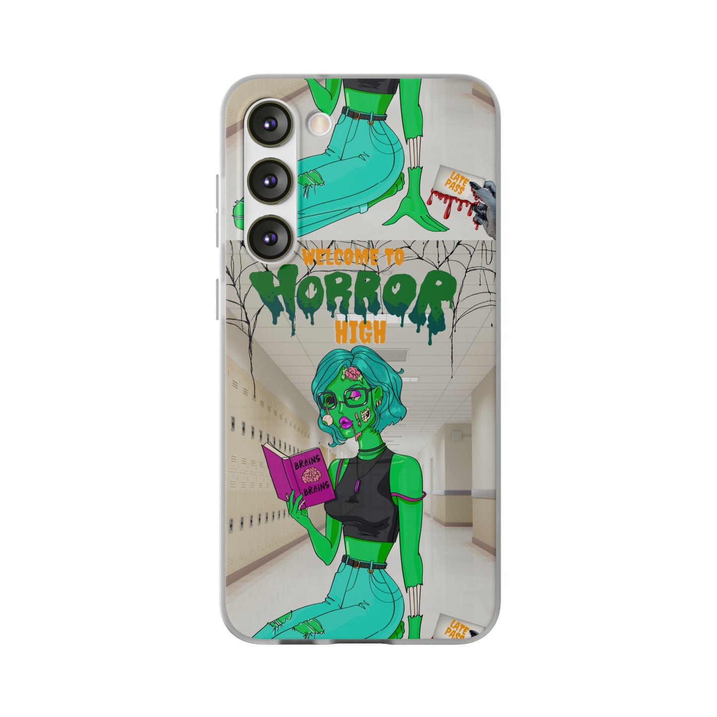 Horror high zombie girl Flexi Cases