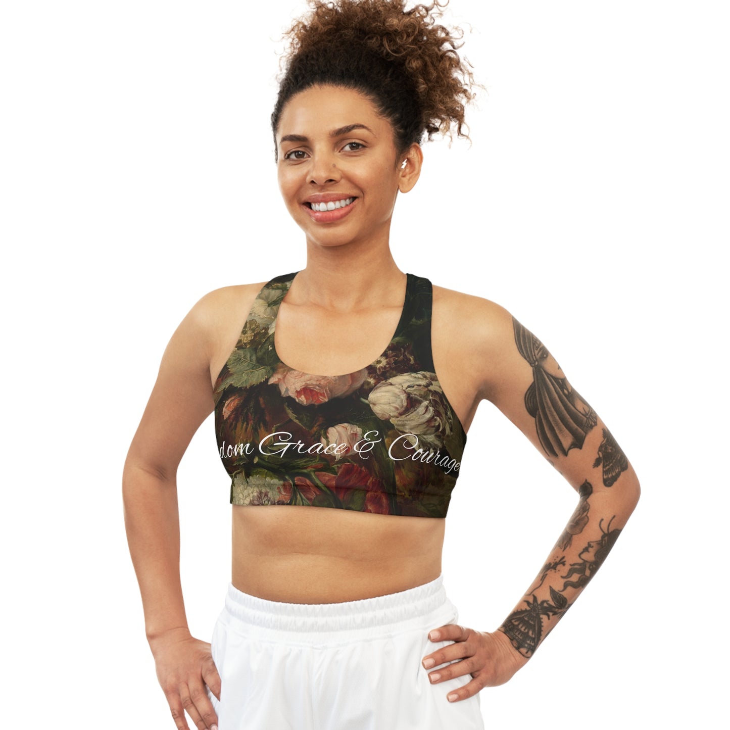 Wisdom grace Courage Seamless Sports Bra