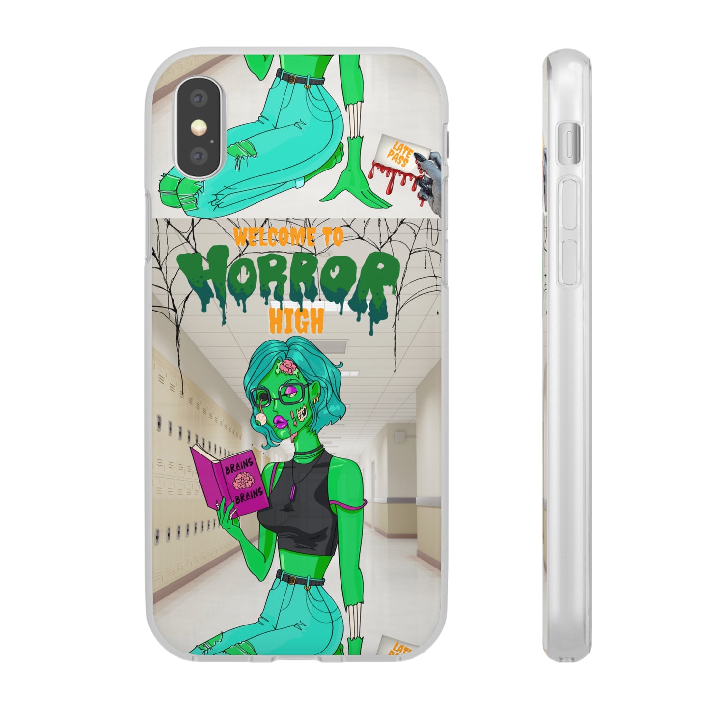 Horror high zombie girl Flexi Cases