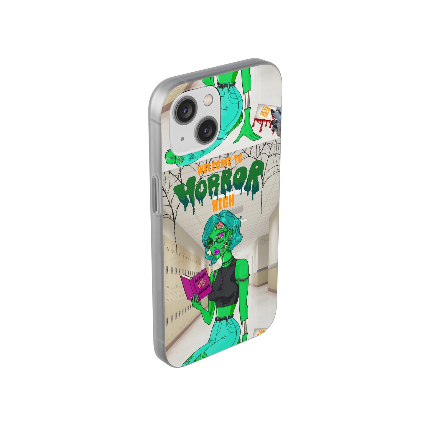 Horror high zombie girl Flexi Cases