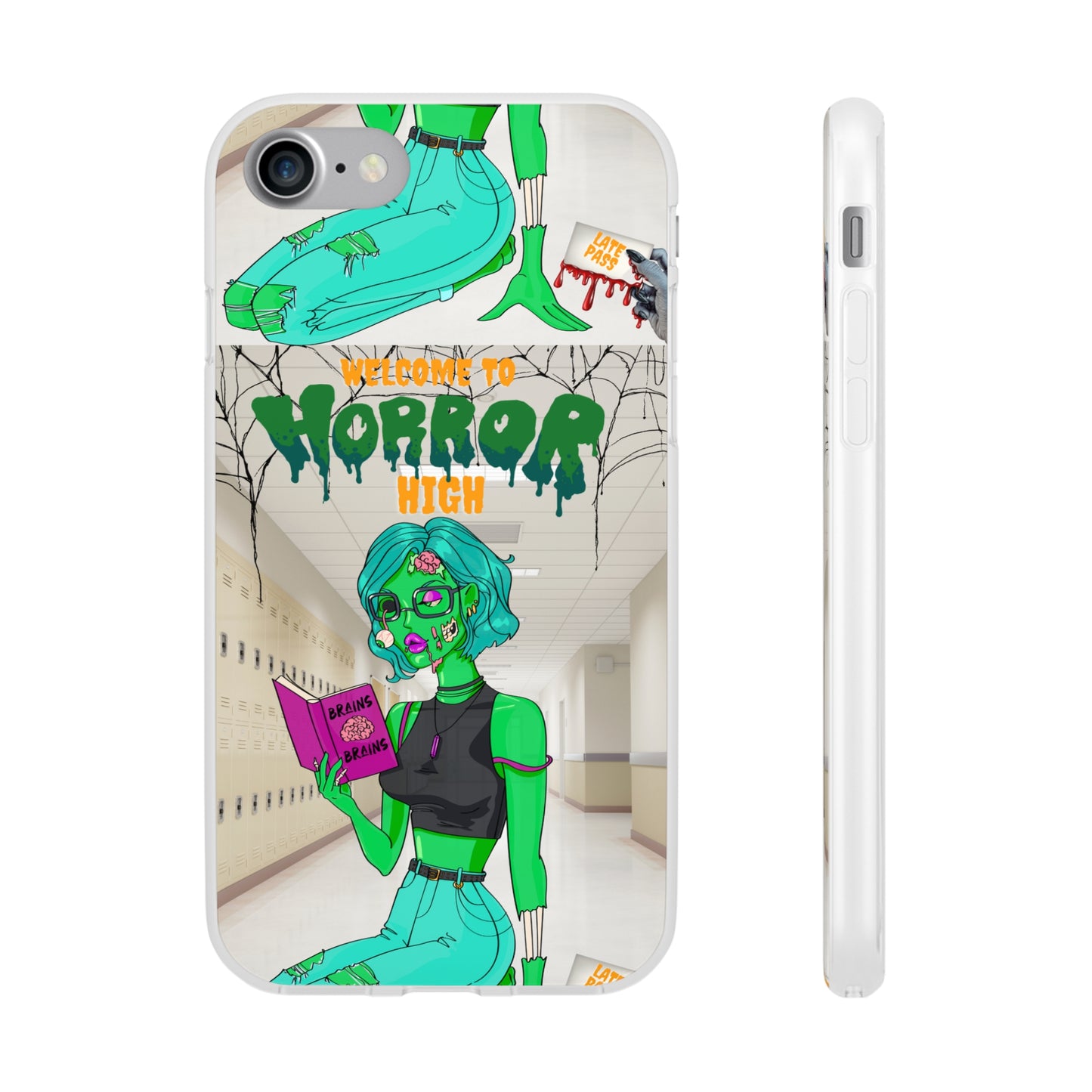 Horror high zombie girl Flexi Cases