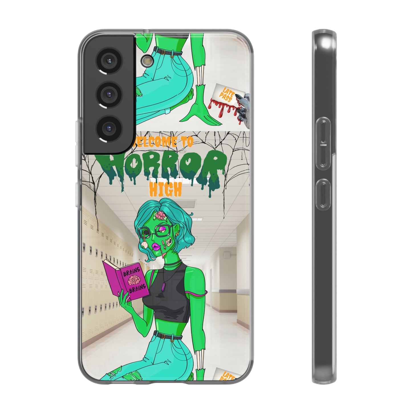 Horror high zombie girl Flexi Cases