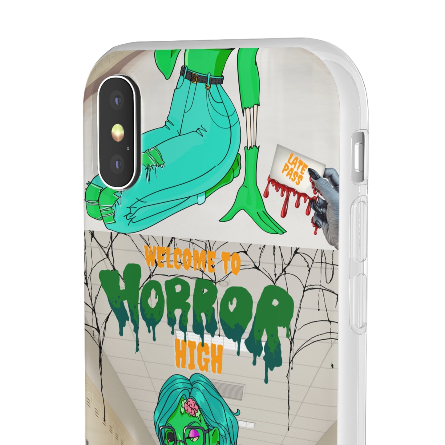 Horror high zombie girl Flexi Cases